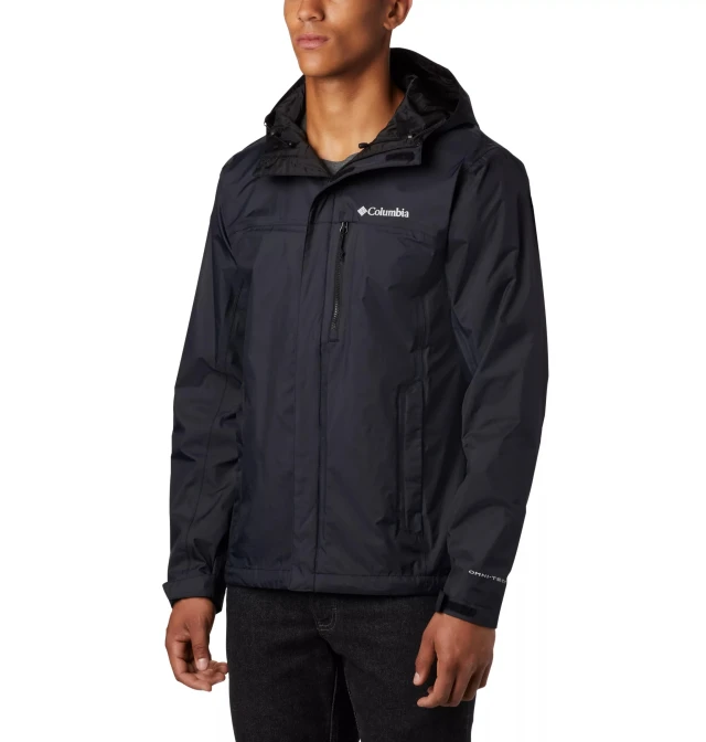 Columbia Pouring Adventure™ II Jacket Ανδρικό Αντιανεμικό Μπουφάν Μαύρο