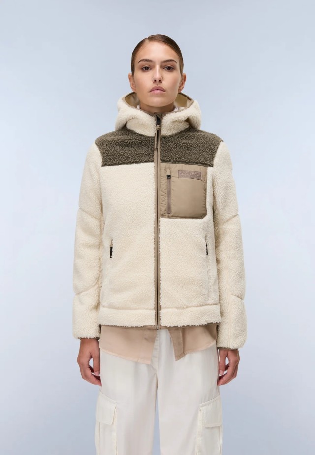 Napapijri Yupik Og H W Beige Dimity Γυναικεία Ζακετα Fleece Μπεζ