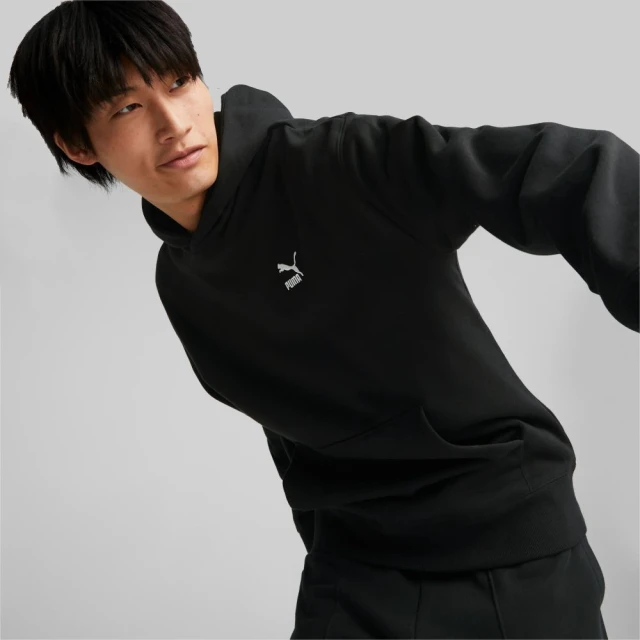 Puma Classics Relaxed Hoodie Fl Ανδρικο Φουτερ Μαυρο