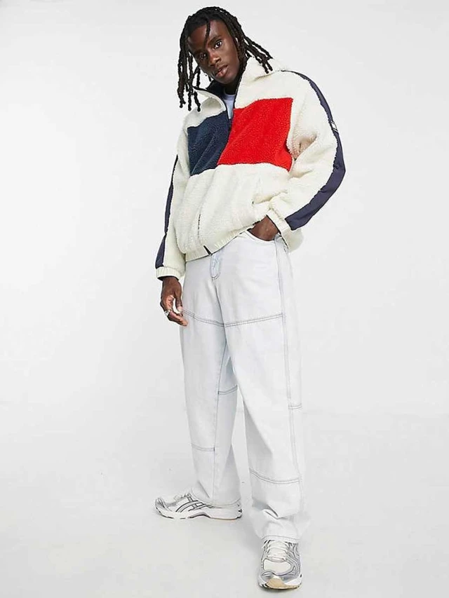 Tommy Hilfiger Tjm Reversible Sherpa Jacket Ανδρικο Μπουφαν Multi