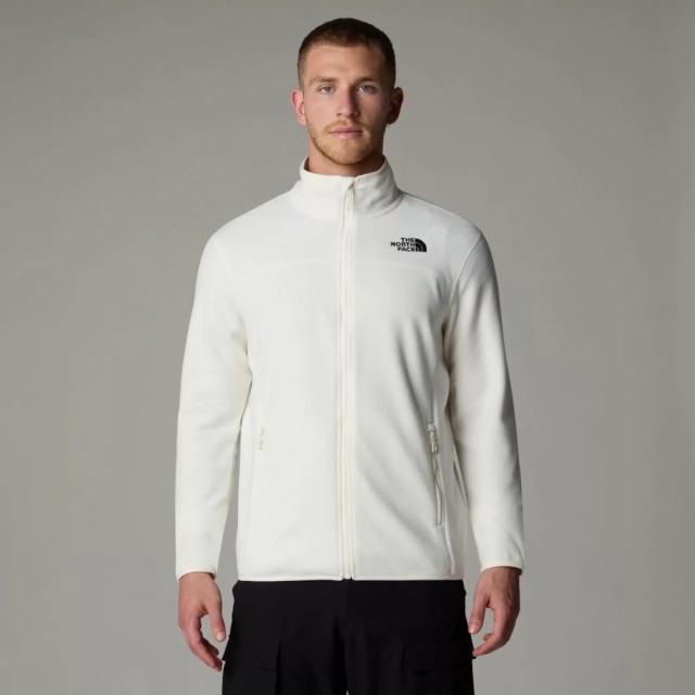 The North Face M 100 Glac Fz White Dune Ανδρική Ζακέτα Fleece Λευκή