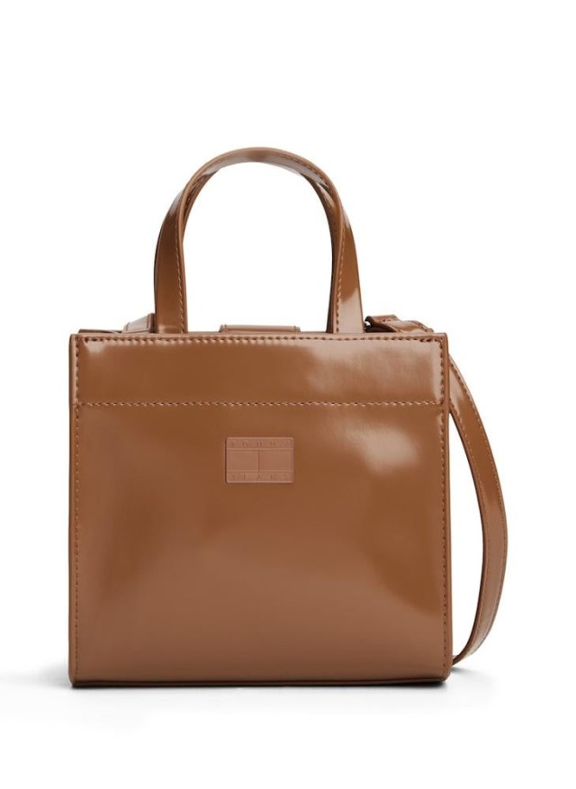 Tommy Hilfiger Tjw Must Mini Tote Γυναικεία Mini Τσάντα Καφέ