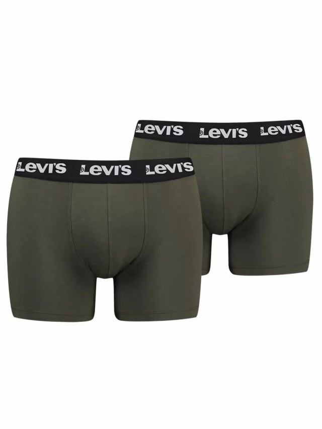 LEVIS MEN REPEAT LOGO BOXER BRIEF 2P Ανδρικα Εσωρουχα Χακι