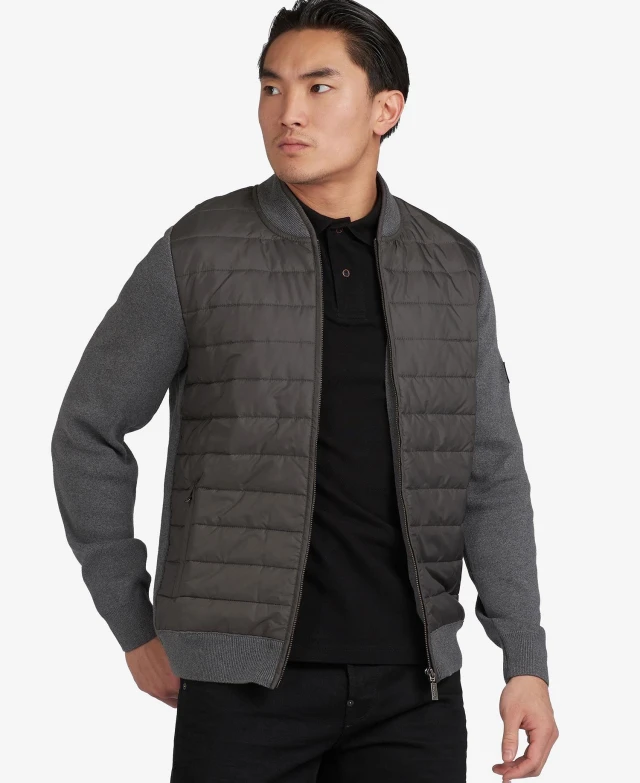 Barbour B.intl Baffle Zip Through Ανδρικη Ζακετα Γκρι