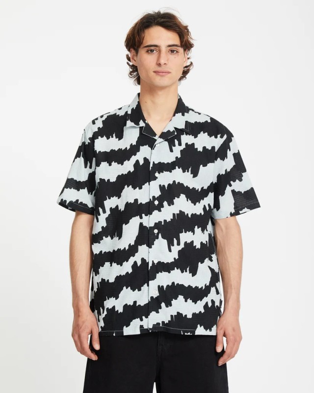 Volcom Multifarious Ss Ανδρικό Πουκάμισο Μπλε