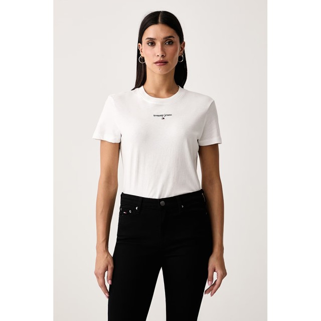 Tommy Hilfiger Tjw Reg Classic Logo Ss Tee Γυναικεία Μπλούζα Εκρού