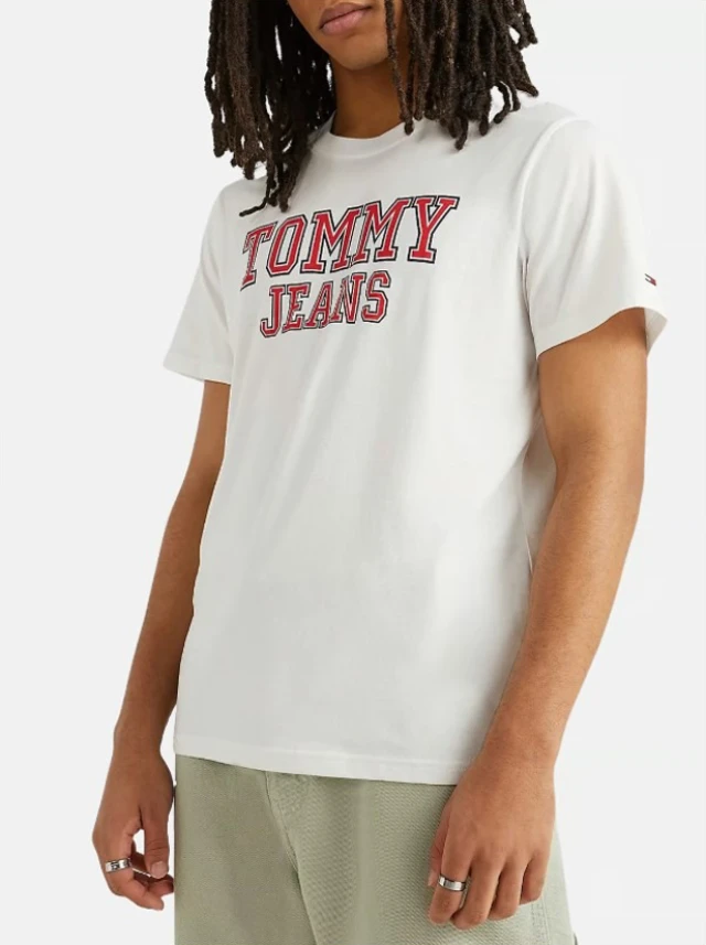 Tommy Hilfiger Tjm Essential Tj Tee Ανδρική Μπλούζα Λευκή