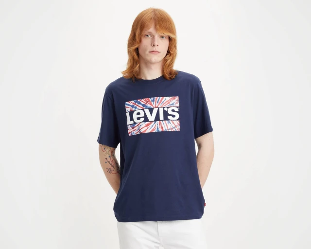 Levis Ss Relaxed Fit Tee Tiedye Sw D Ανδρικη Μπλουζα Μπλε