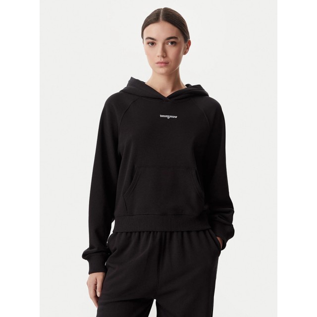 Tommy Hilfiger TjwScript Raglan Hoodie Γυναικείο Φούτερ Μαύρο