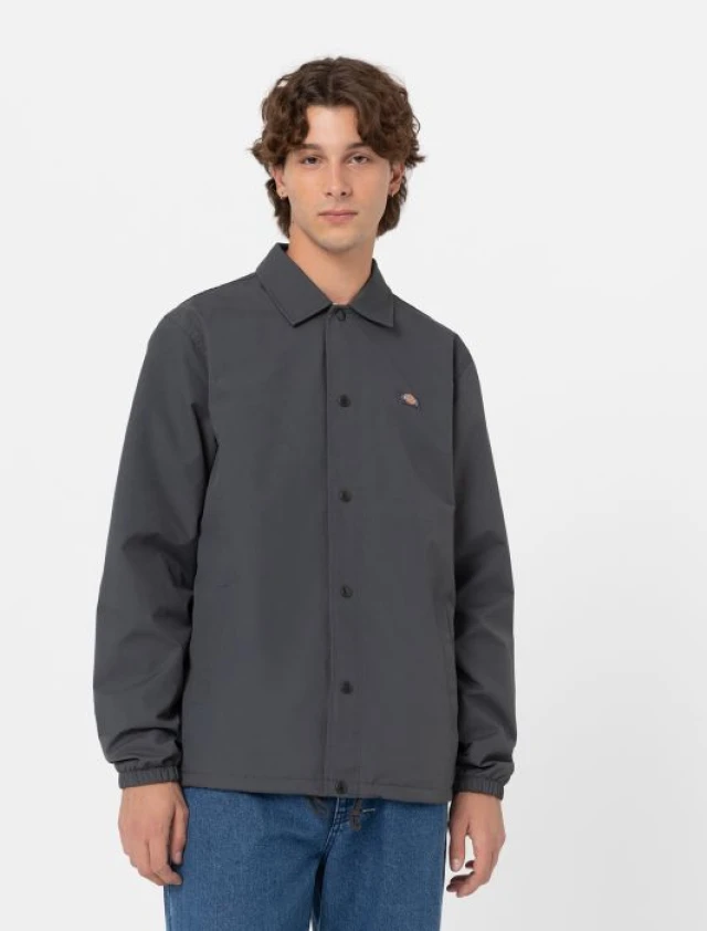 Dickies Oakport Coach Jacket Charcoal Gre Ανδρικό Μπουφάν Αντιανεμικο Γκρι