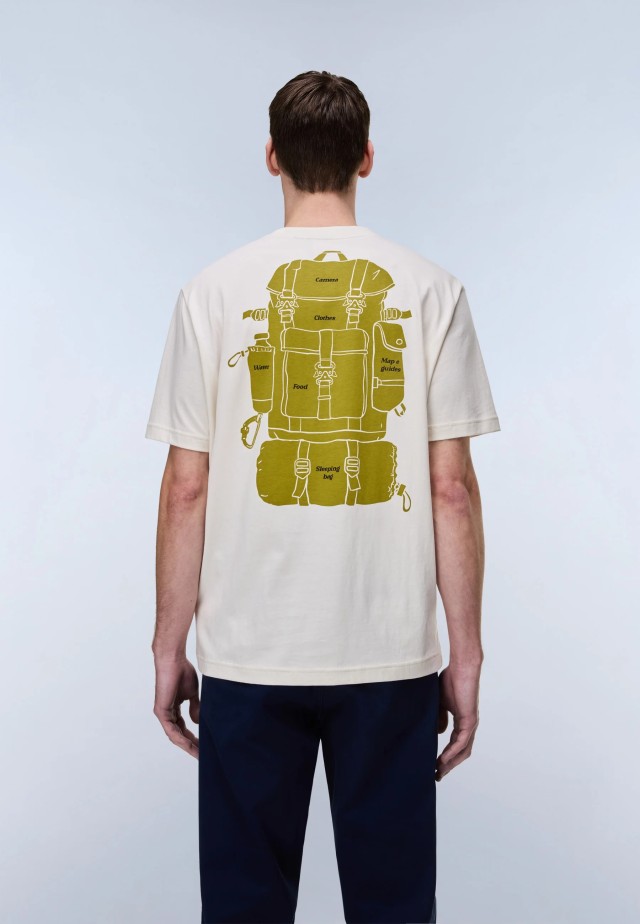 Napapijri S-Flint Ss Dark Olive G3a Ανδρική Μπλούζα Εκρου