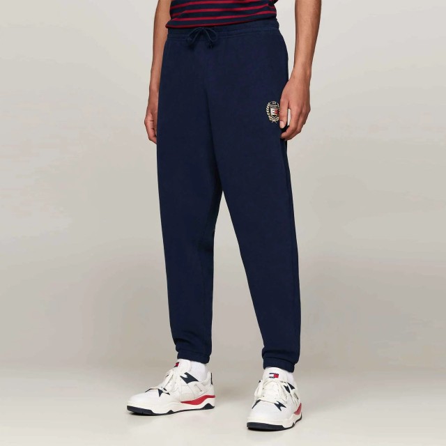 Tommy Hilfiger Tjm Reg Crest Sweatpant Ανδρικό Παντελόνι Φόρμας Μπλε