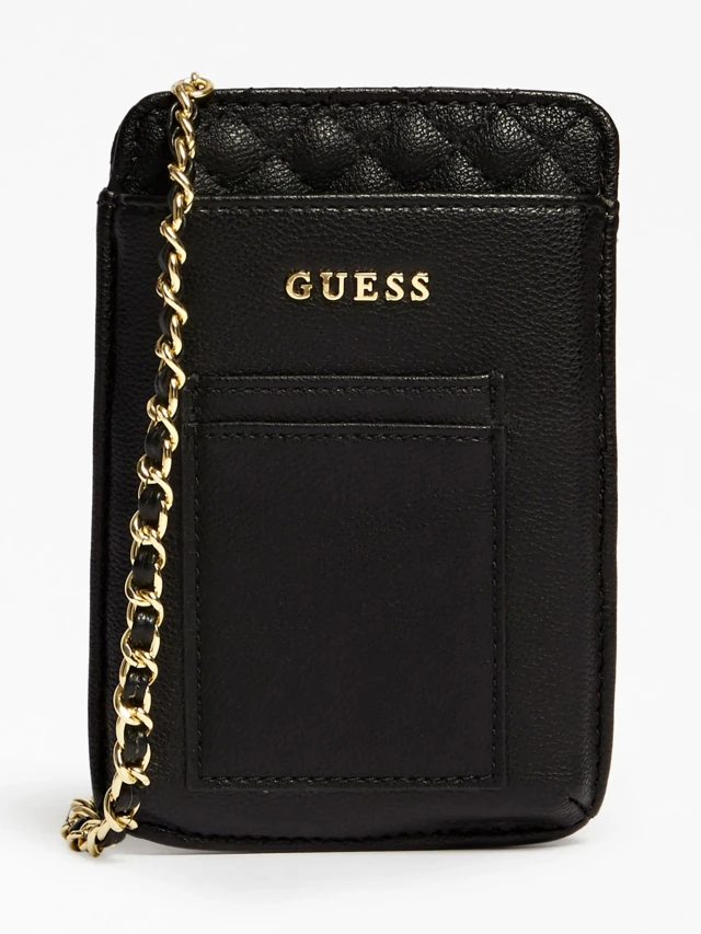 Guess Phone Pouch Γυναικεια Θηκη Κινητου Μαυρη