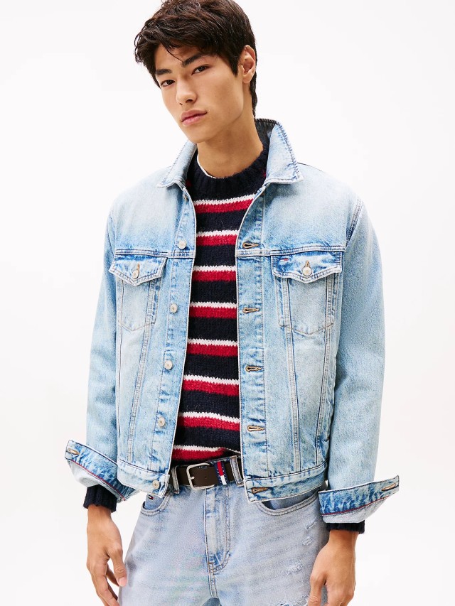 Tommy Hilfiger Ryan Rglr Trckr Rwb Ext Ανδρικό Μπουφάν Τζιν