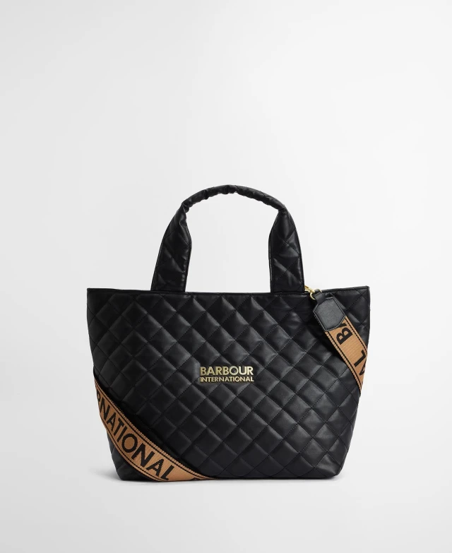 LBA0461-BK11 BLACK Barbour B.Intl Battersea Quilted Mini Tote Bag Γυναικεία Tσάντα Μαύρη