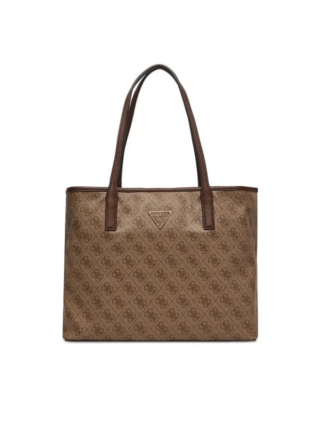 Guess Victtoria 2 In 1 Tote Γυναικεία Τσάντα Καφέ