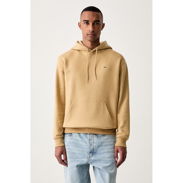 Tommy Hilfiger Tjm Reg S Flag Hoodie Ανδρικό Φούτερ Μπεζ