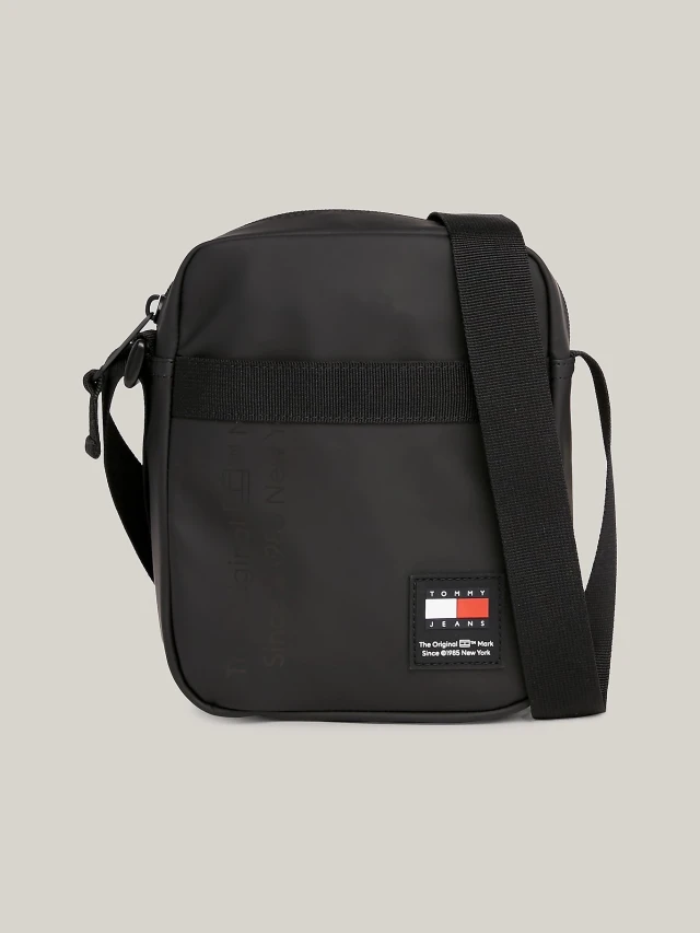 Tommy Hilfiger Tjm Daily + Reporter Ανδρική Τσάντα Μαύρη