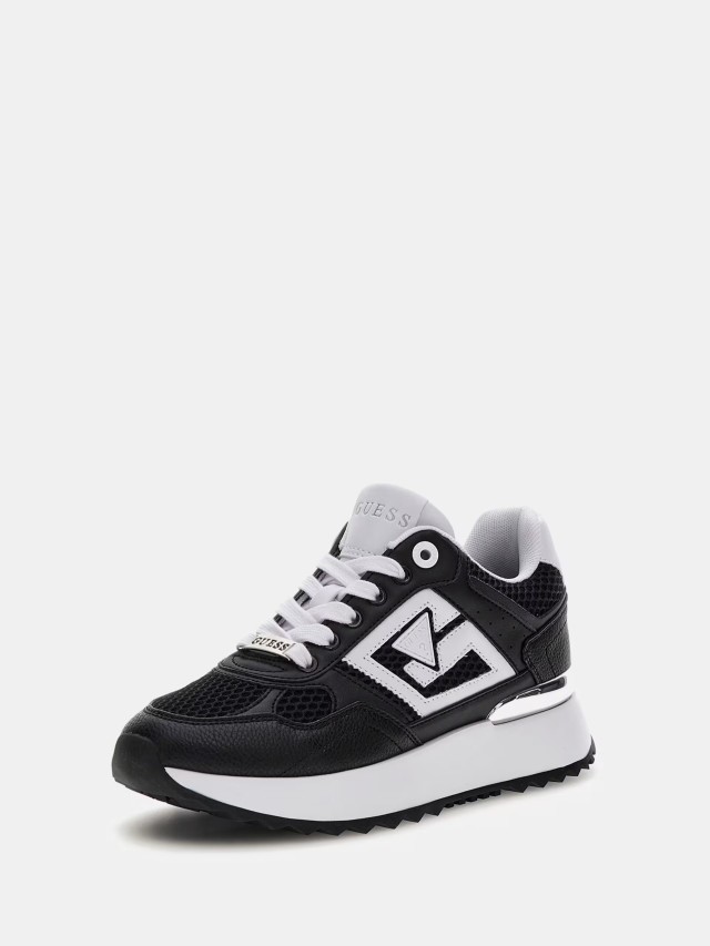 Guess Korenzo Γυναικεία Sneakers Μαύρα