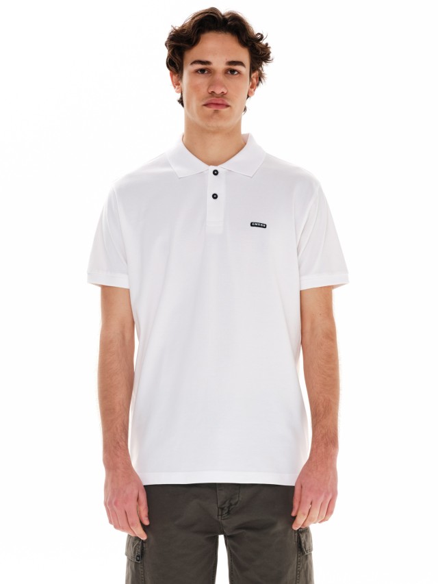 Emerson Mens Polo Shirt Ανδρική Μπλούζα Polo Λευκή