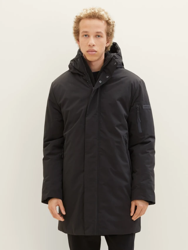 Tom Tailor Hooded Parka Ανδρικό Μπουφάν Μαύρο