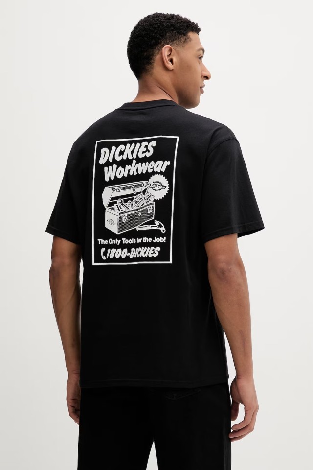 Dickies Dry Ridge Ss Tee Black Ανδρική Μπλούζα Μαύρη