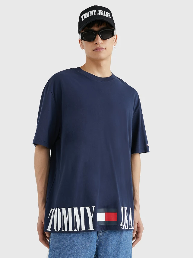 Tommy Hilfiger Tjm Skate Archive Graphic Tee Ανδρική Μπλούζα Μπλε