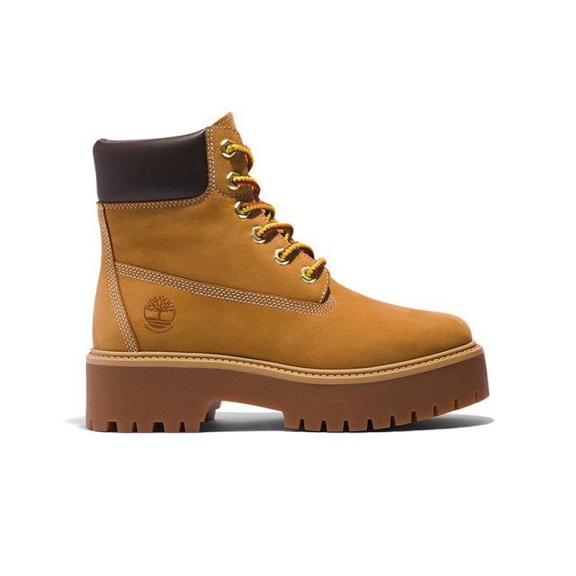 Timberland Stone Street 6 Inch Lace Up Waterproof Boot Wheat Γυναικεία Μποτάκια Μουσταρδί