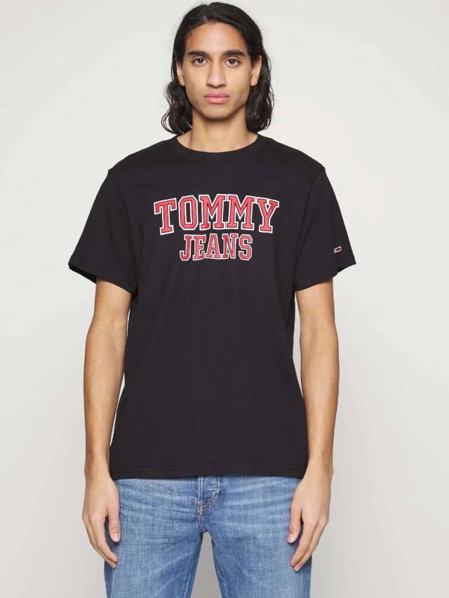 Tommy Hilfiger Tjm Essential Tj Tee Ανδρική Μπλούζα Μαύρη