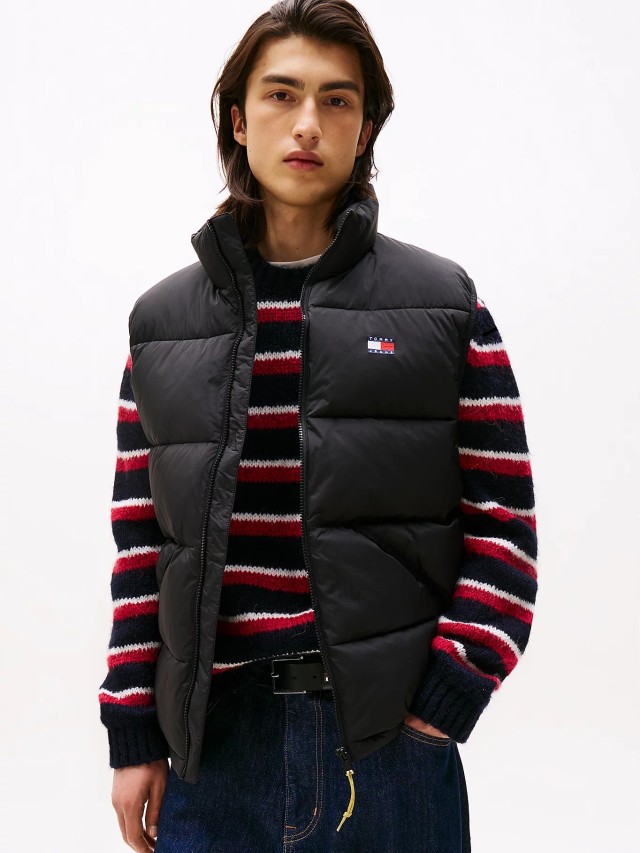 Tommy Hilfiger Tjm Vail Puffer Vest Ανδρικό Αμάνικο Μπουφάν Μαύρο