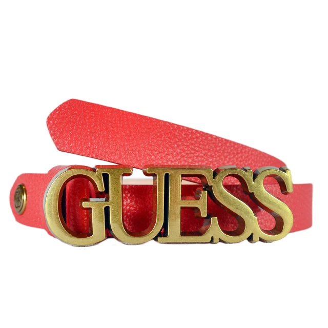 Guess Destiny Adjustable Pant Belt Γυναικεια Ζωνη Κοκκινη