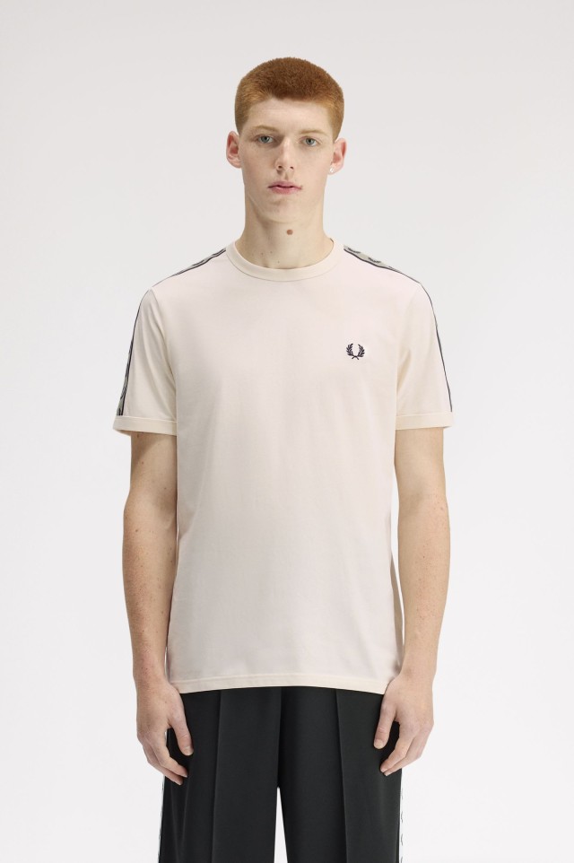 FRED PERRY Τ SHIRT Ανδρική Μπλουζα  Εκρου