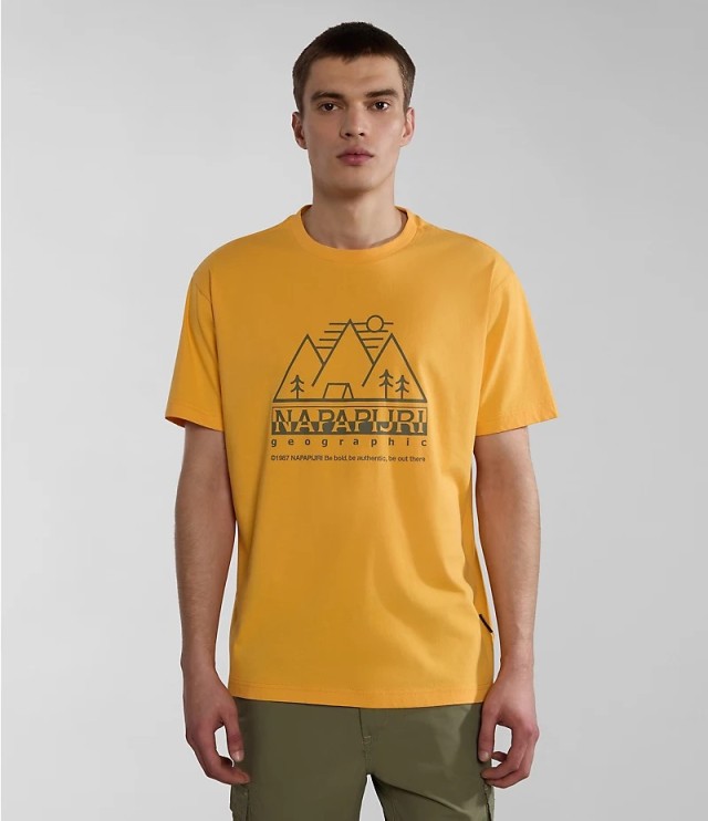 Napapijri S-Faber Yellow Kumquat Ανδρική Μπλούζα Κίτρινη