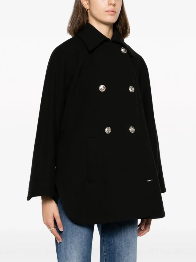 Liu Jo White 2nd Mf3c31 Cappotto Ts.Navetta Γυναικείο Παλτό Μαύρο