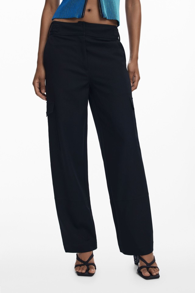 Desigual Pant_Sagun Γυναικείο Παντελόνι Cargo Μαύρο