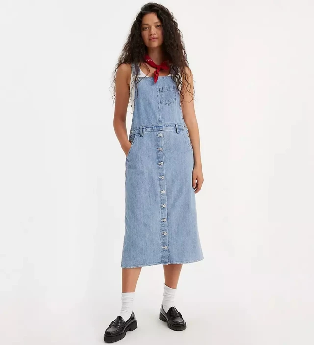 Levis Tico Jumper Med Indigo - Worn In Γυναικείο Φόρεμα Τζιν