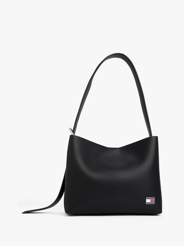 Tommy Hilfiger Tjw Cool Hobo Bag Γυναικεία Τσάντα Μαύρη