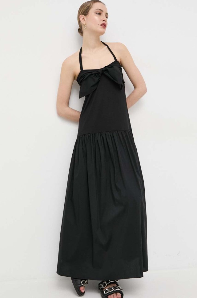 Liu Jo Beachwear  Va3j11 Abito C/Fiocco Γυναικείο Φόρεμα Μαύρο