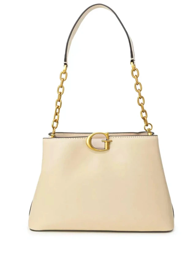 Guess G Vibe Shoulder Bag Γυναικεια Τσαντα Μπεζ