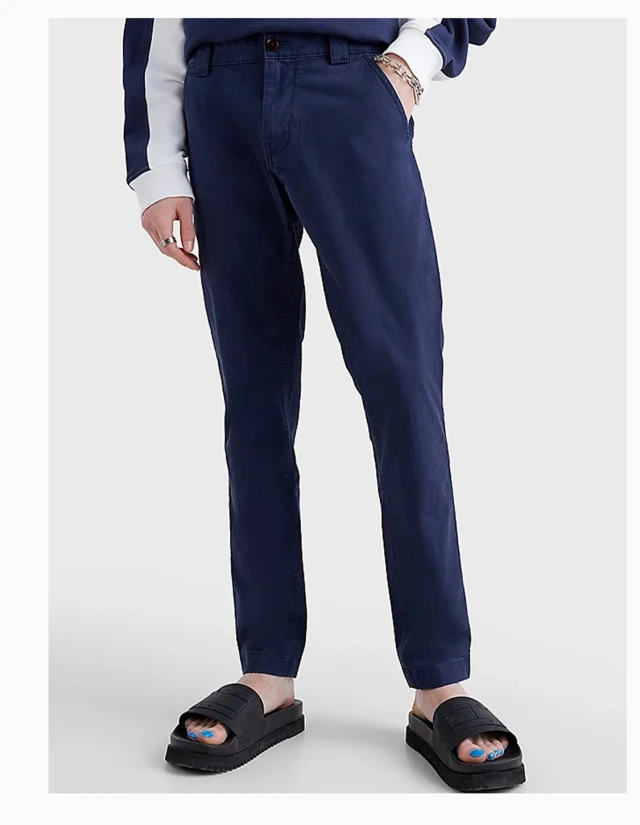 Tommy Hilfiger Tjm Austin Chino Slim Tapered Ανδρικό Παντελόνι Τσινος Μπλε