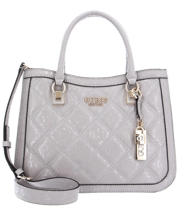 Guess Caddie Girlfriend Satchel Γυναικεία Τσάντα Μπεζ