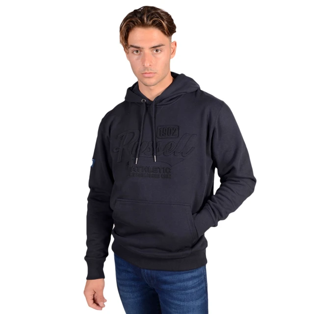 Russell Athletic Tonal Established 1902  - Pull Over Hoody Ανδρικο Φούτερ Μπλε