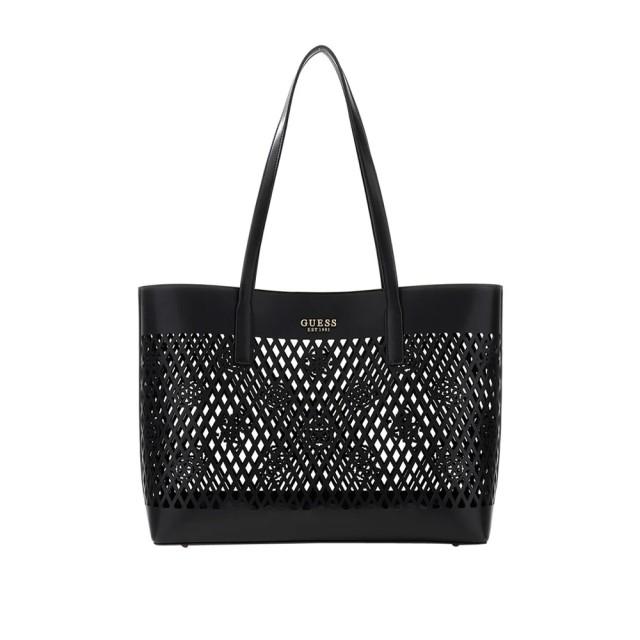 Guess Letty 2 In 1 Tote Γυναικεία Τσάντα Μαύρη