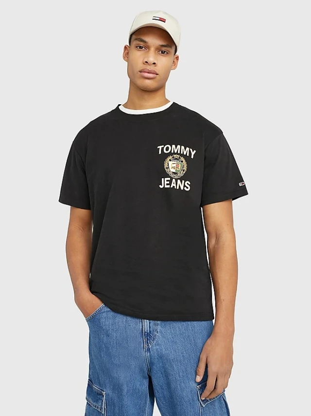 Tommy Hilfiger Tjm Rlx Tj Luxe 1 Tee Ανδρική Μπλούζα Μαύρη