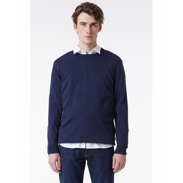 Wrangler Crewneck Knit Ανδρικο Πλεκτο Μπλε