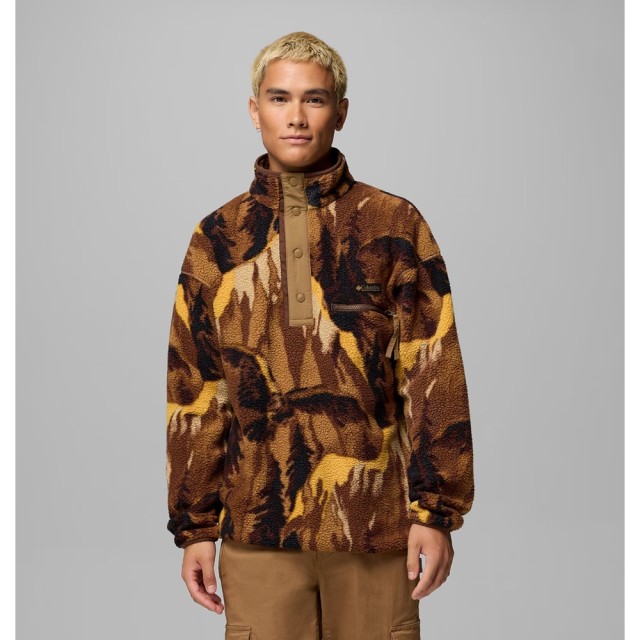 Columbia Helvetia™ II Printed Half Snap Fleece Ανδρικο Fleece Multi Καφέ