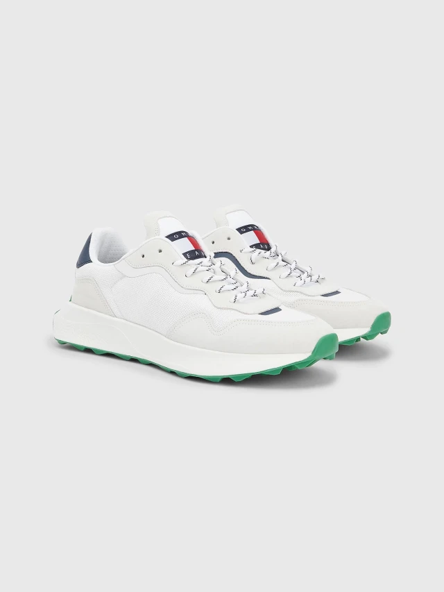 Tommy Hilfiger Tommy Jeans Runner Outsole Ανδρικά Sneakers Λευκά