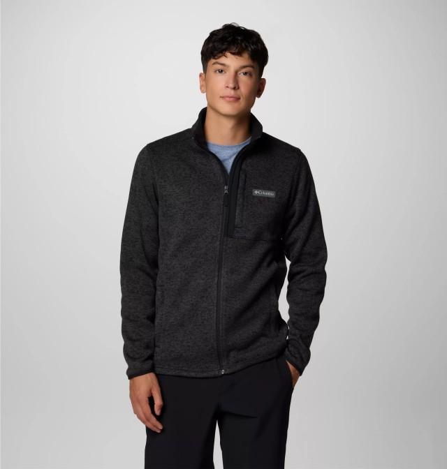 Columbia Sweater Weather™ Full Zip Ανδρική Fleece Ζακέτα Μαύρη