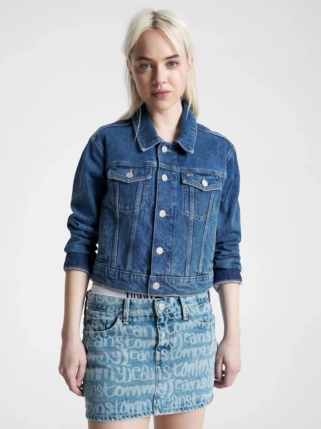 Tommy Hilfiger Izzie Slm Jacket Cg4139 Γυναικείο Μπουφάν Τζιν