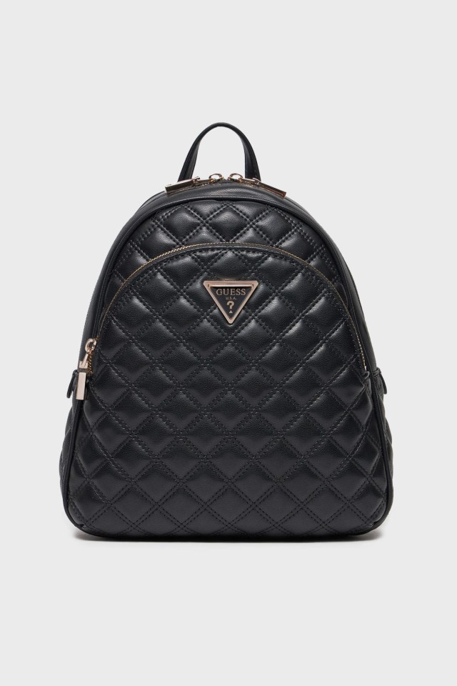 Guess Giully Flap Backpack Γυναικεία Τσάντα Backpack Μαύρη